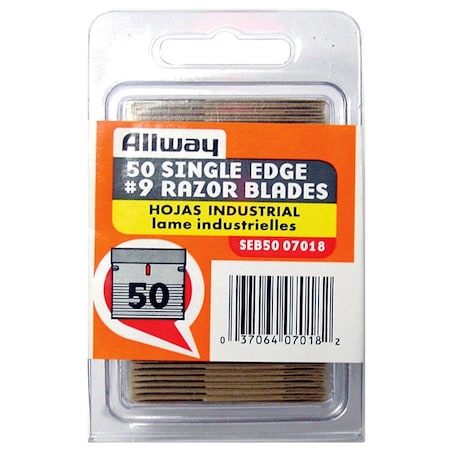 Allway 50 Pk Single Edge Razor Blades SEB50